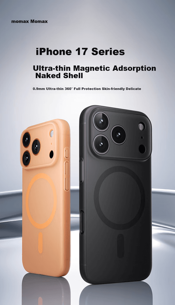 Momax Maska za mobilni telefon Iphone 17 Pro, Providno-crna
