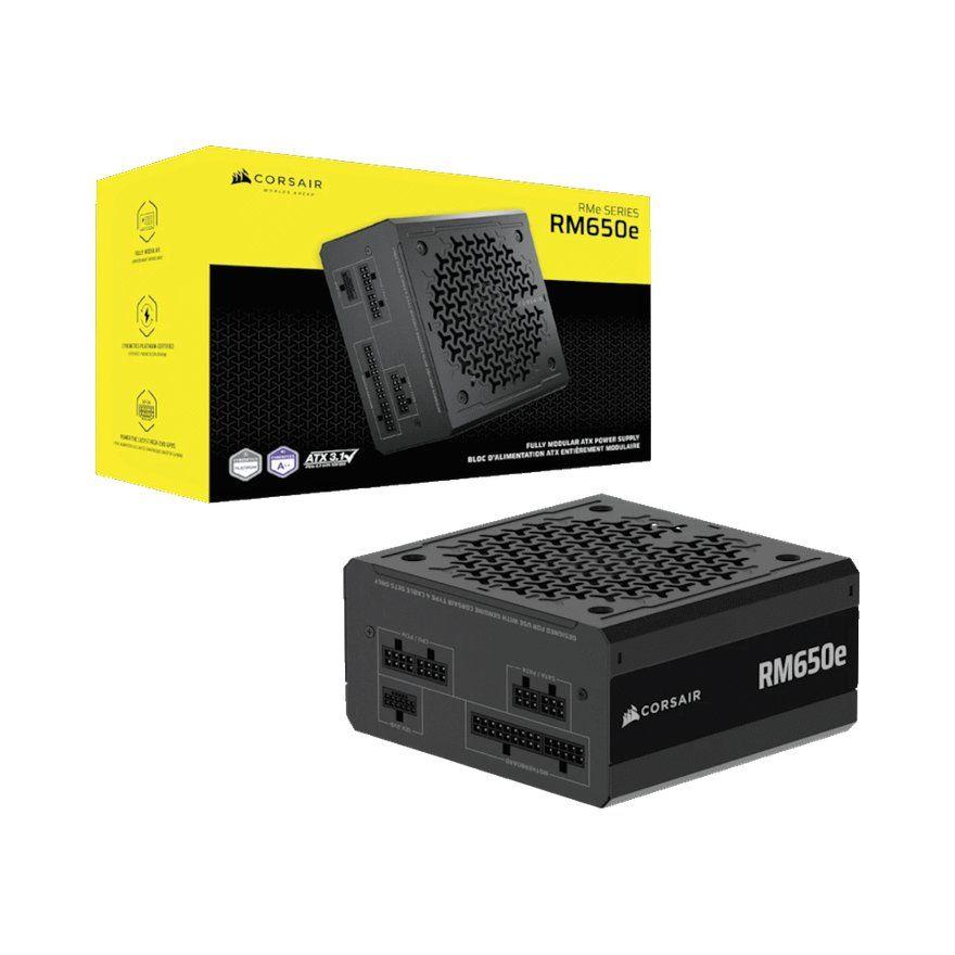 Corsair Napajanje RMe RM650e 650W, ATX 3.1, PCIe 5.1, modularno, 80+GOLD, crna