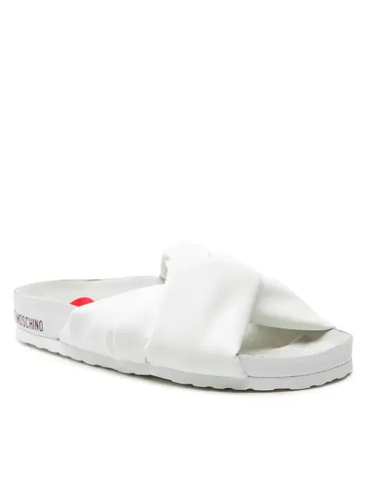 Love Moschino Ženske modne papuče, Bele