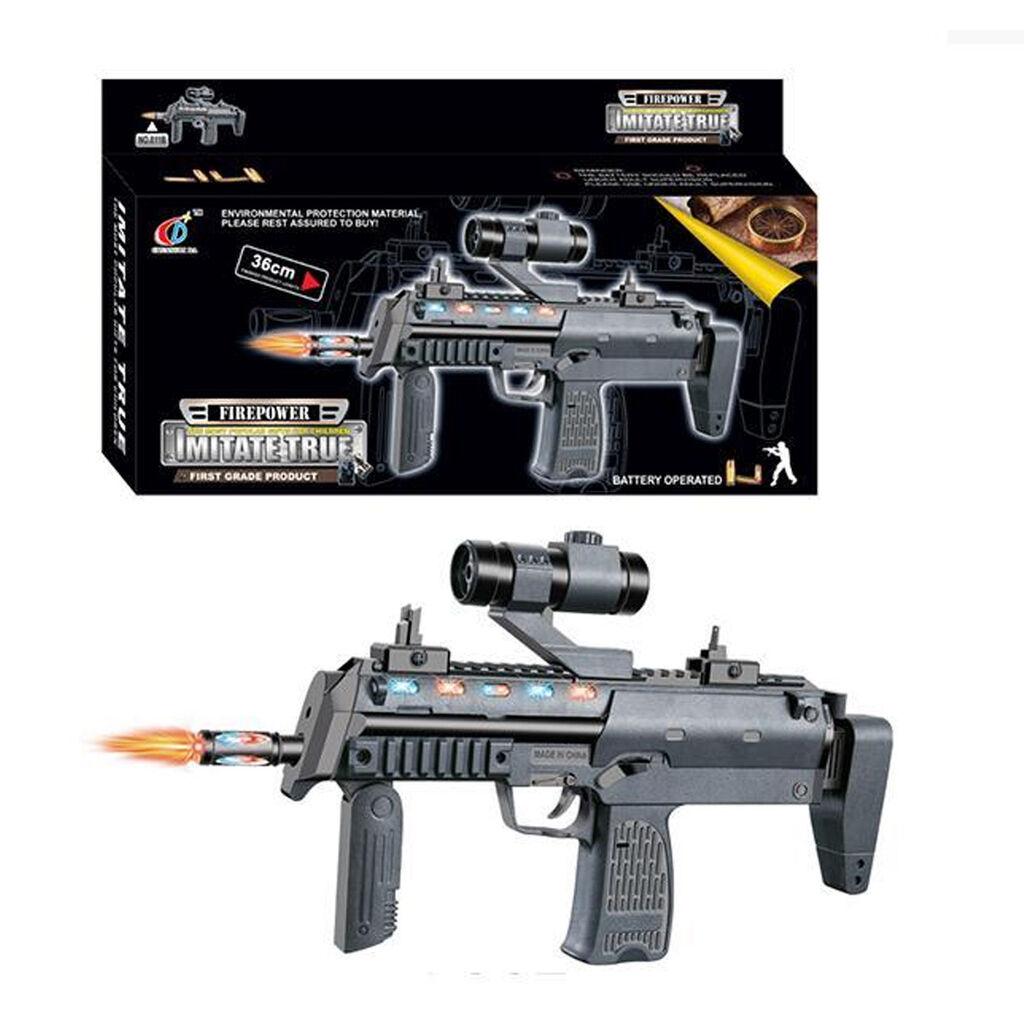 Jungle Igračka puška sa zvučnim i svetlosnim efektima 741B-2, Crna