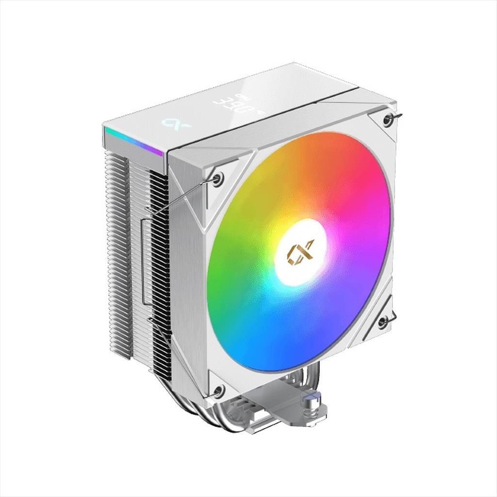 Xigmatek AK4 Digital Arctic CPU cooler, Display, 4 bakarne cevi, ARGB PM, Intel/AMD, TDP 210, White