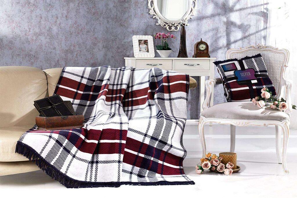 L'essentiel Maison Ćebe za francuski krevet, 60% pamuk, 30% akril, 10% poliester, 180 x 220 cm