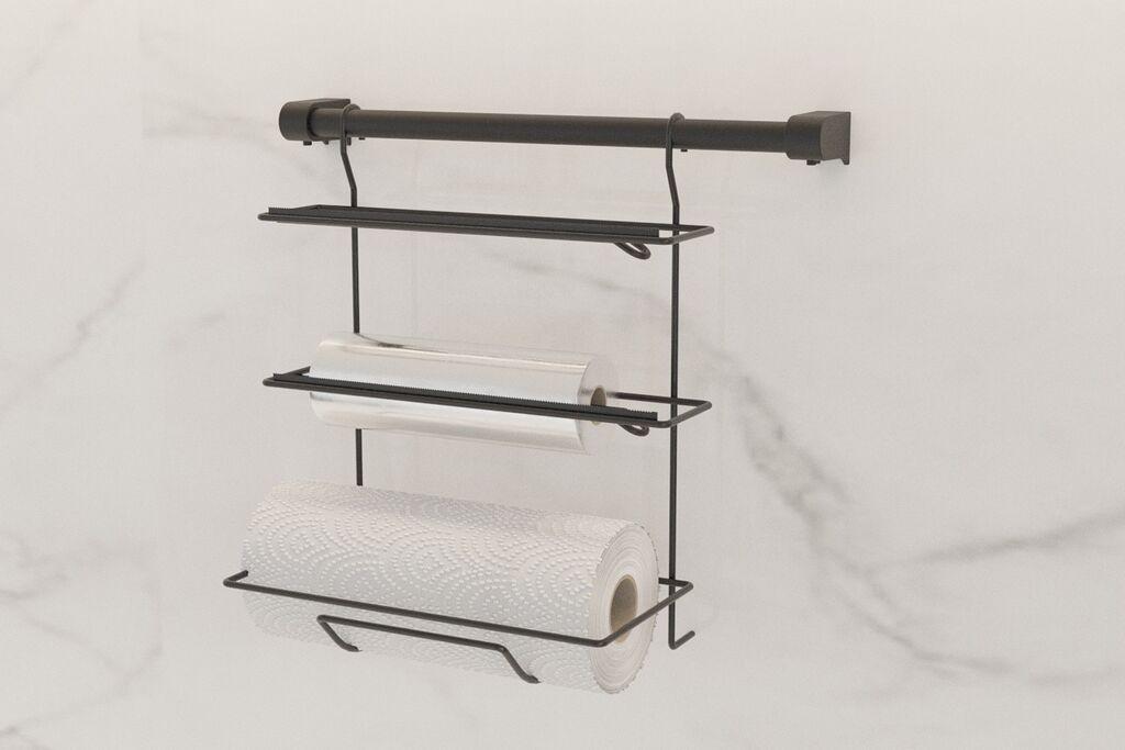 Hermia Organizator za kuhinju, 30 x 19 x 28 cm, 100% Metal, Crni