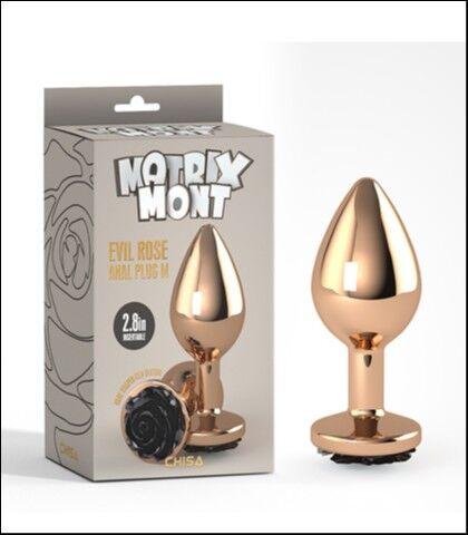 Analna kupa Rose, Srednja, 9cm, Crno-zlatne boje