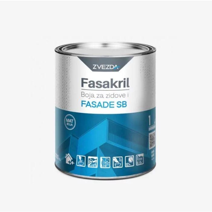 ZVEZDA Boja za zidove i fasade Fasakril na bazi rastvarača 0.75 l