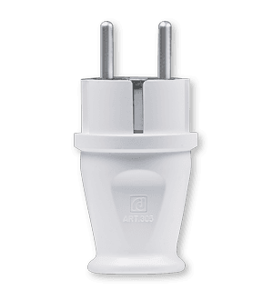 ALING-CONEL Utikač dvopolni masivni MEDIUM, Beli