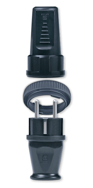 ALING-CONEL Set pribora za produžni kabl - utikač 305, Crni/crni prsten