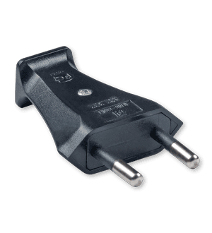 ALING-CONEL Utikač dvopolni EURO 2,5A 250V~, Crni