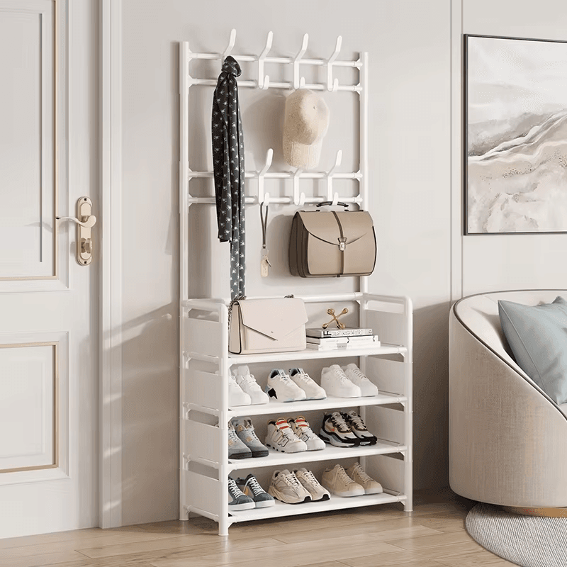 Cipelarnik sa čivilukom 2u1, 4 nivoa, Bel