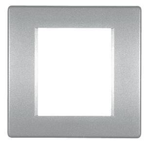 ALING-CONEL Maska za utičnicu dvostruka MODE 2M, Metalik srebrna