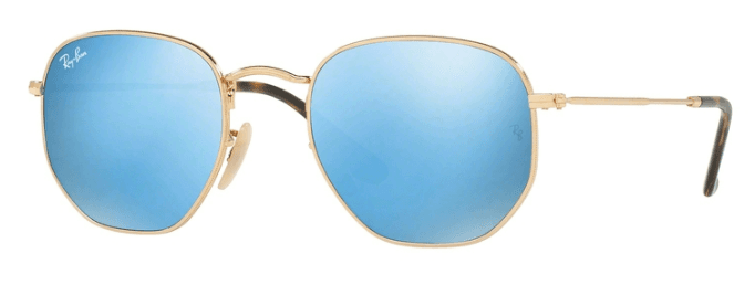 RAY-BAN Hexagonal Muške naočare za sunce 0RB3548N 001/9O 51, Zlatno-plave