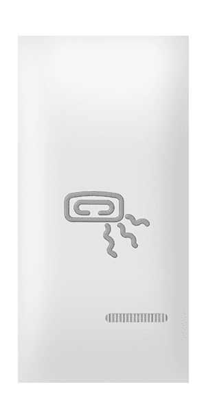 ALING-CONEL Taster sa oznakom grejalice i indikacijom EXP 1M, Beli