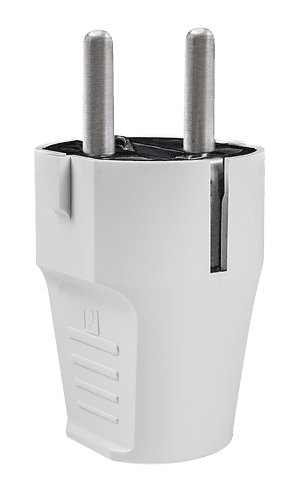 ALING-CONEL Utikač dvopolni ravni, Beli