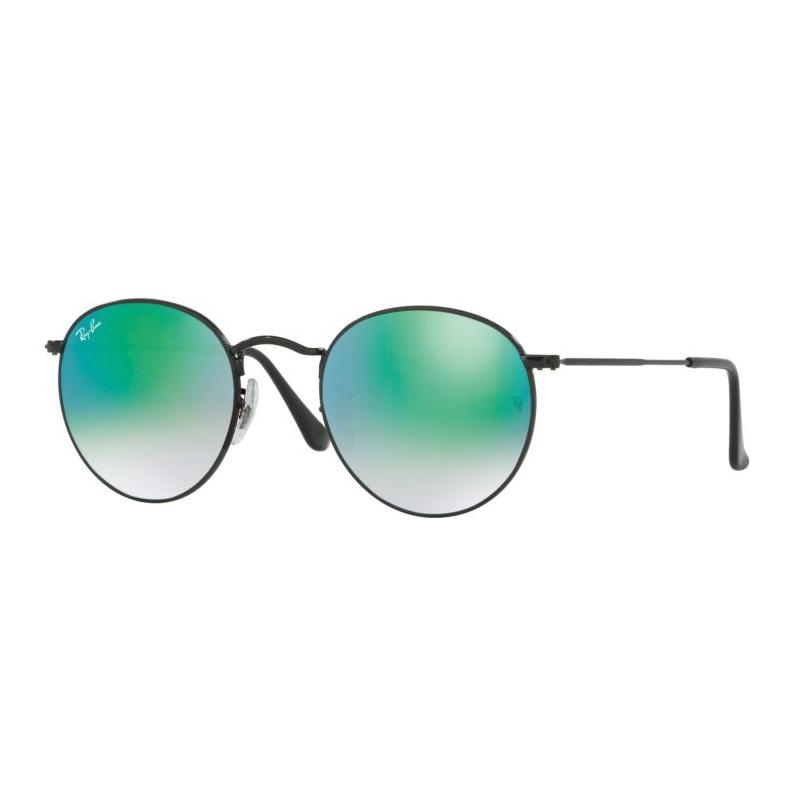 RAY-BAN Round Naočare za sunce 0RB3447 002/4J50, Crno-zelene
