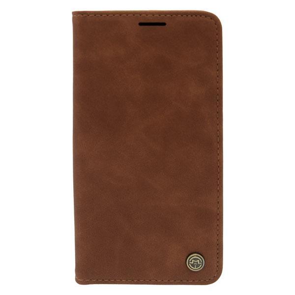 Maska za telefon LEATHER RETRO FLIP za Samsung S22, Tamnobraon