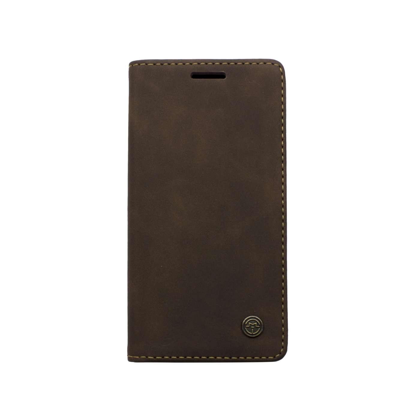 Maska za telefon LEATHER RETRO FLIP za Iphone 12 Pro Max (6.7), Tamnobraon