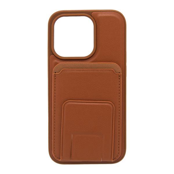Maska za telefon LEATHER MAGSAFE WALLET za Iphone 14 Pro braon