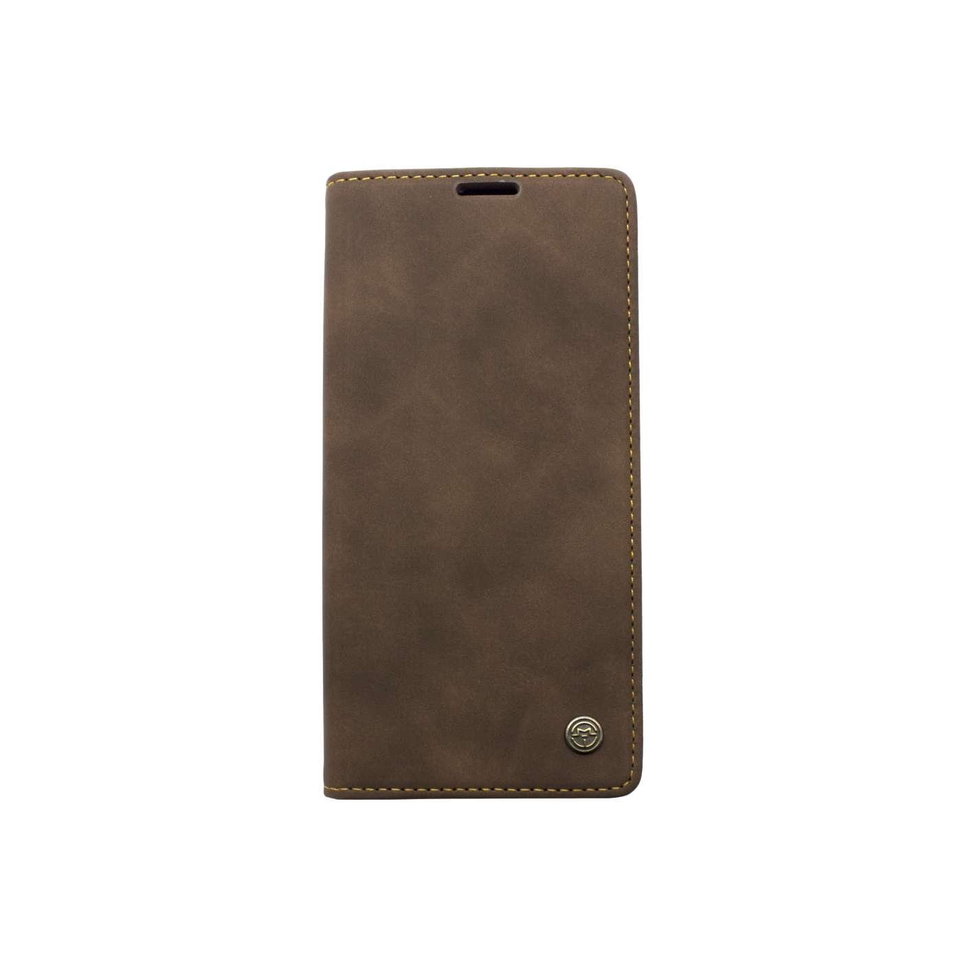 Maska za telefon LEATHER RETRO FLIP za Huawei P50 Pro, Tamnobraon