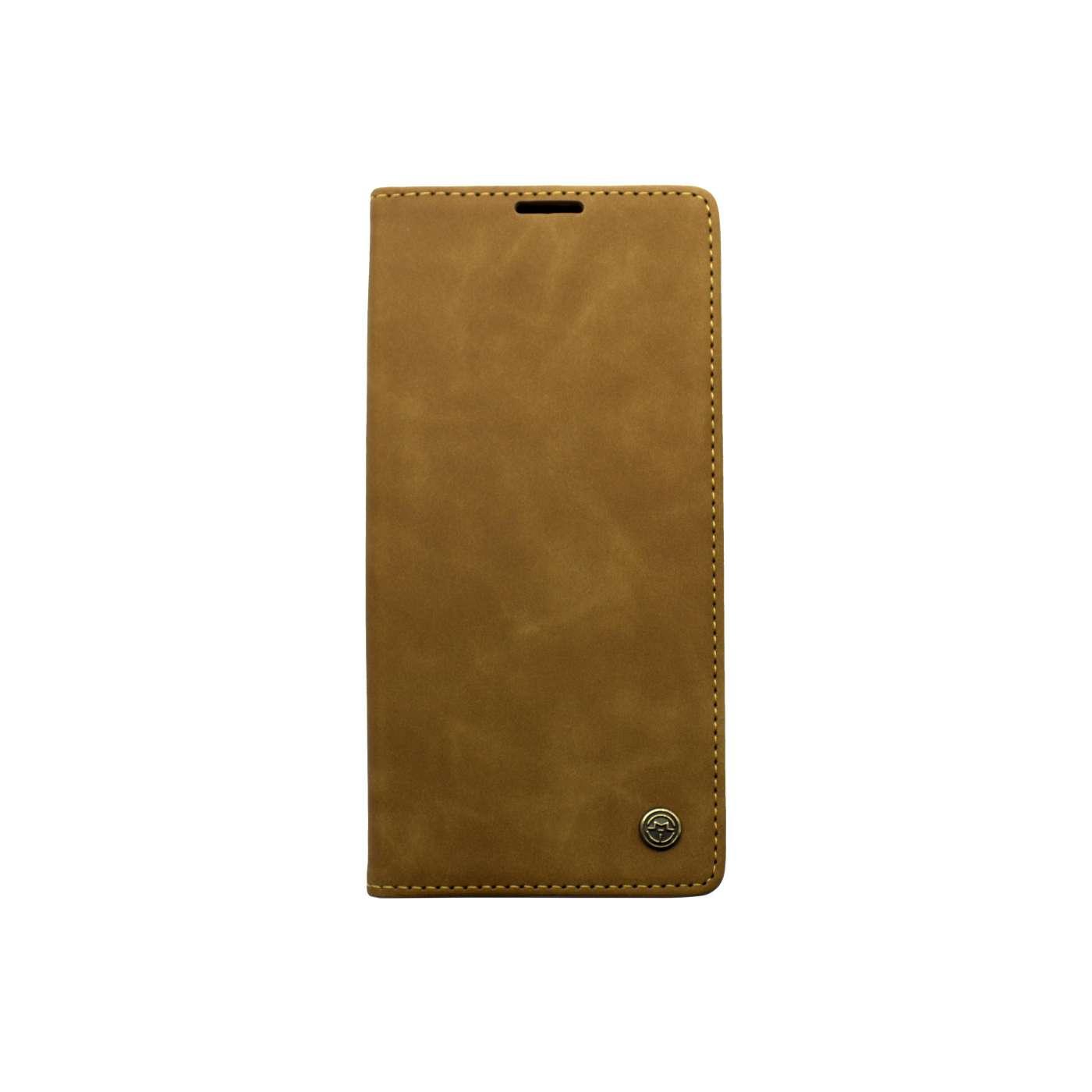 Maska za telefon LEATHER RETRO FLIP za Samsung S21 Plus/G996B, Svetlobraon