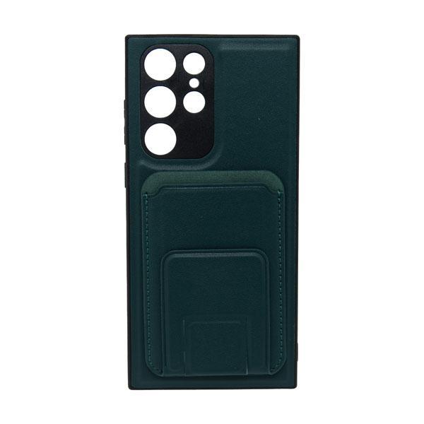 Maska za telefon LEATHER MAGSAFE WALLET za Samsung S22 Ultra, Zelena
