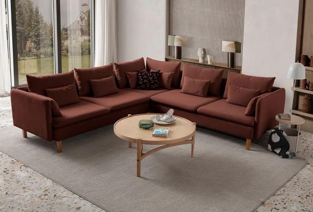 Atelier del Sofa Ugaona garnitura Flexy L, 285 x 285 x 100 cm, Crvena