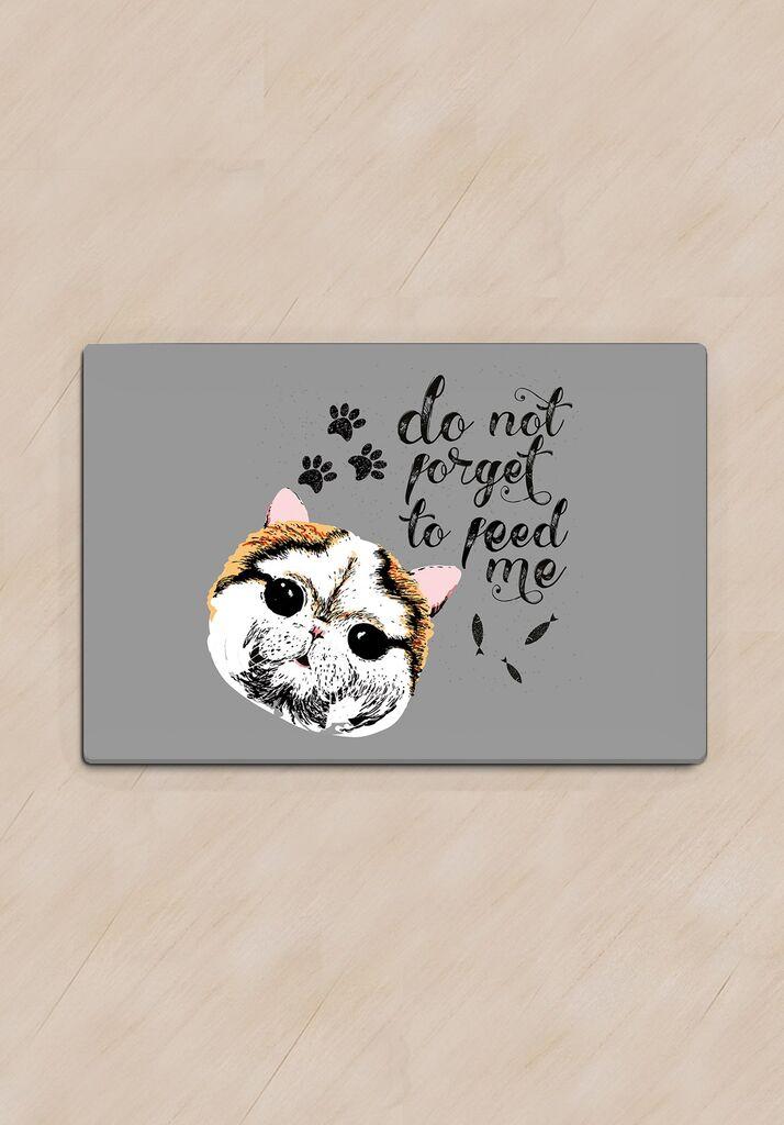 Paws & Whiskers Prostirka za posude Mapte, Siva