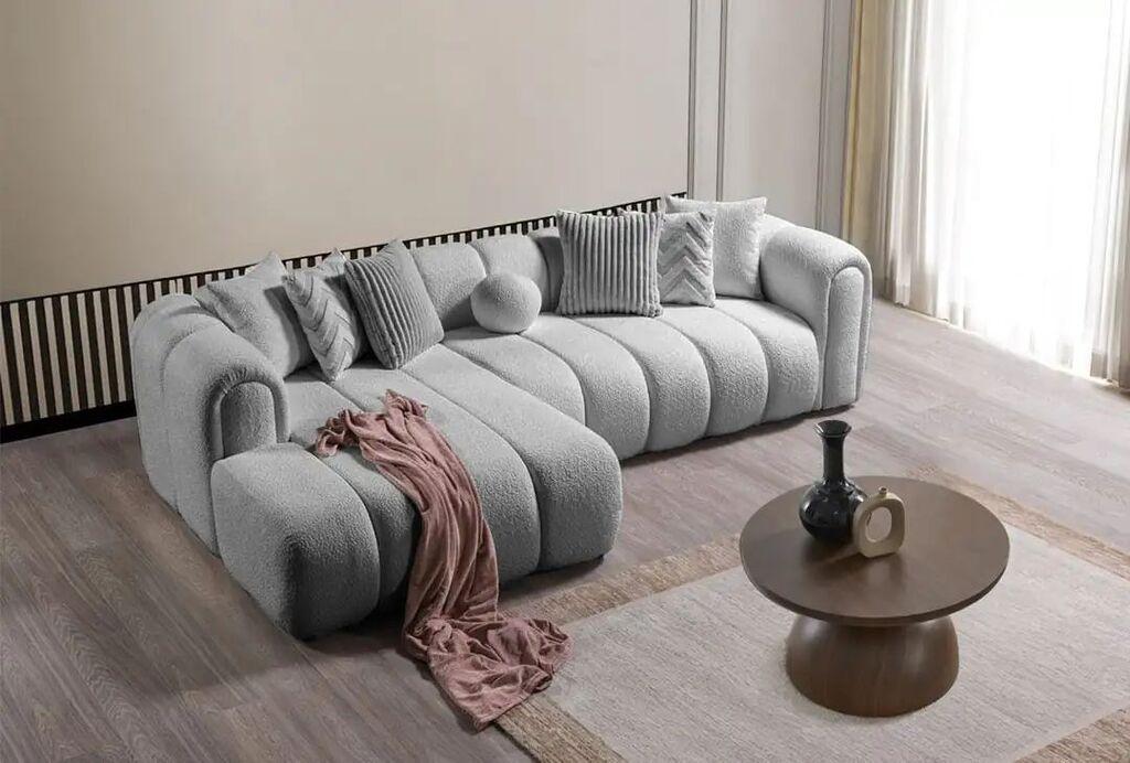 Atelier del Sofa Ugaona garnitura na razvlačenje N-Line Left, 265 x 185 x 95 cm, Siva