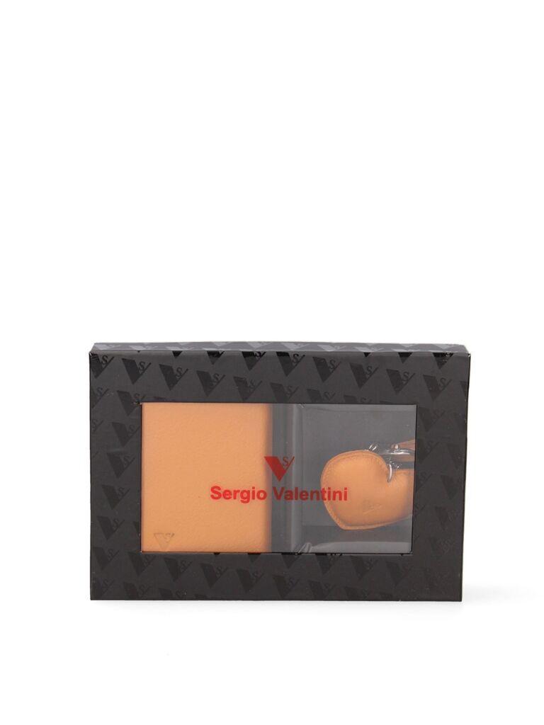 Sergio Valentini Muški set VS-1022, Novčanik i privezak, Narandžasti