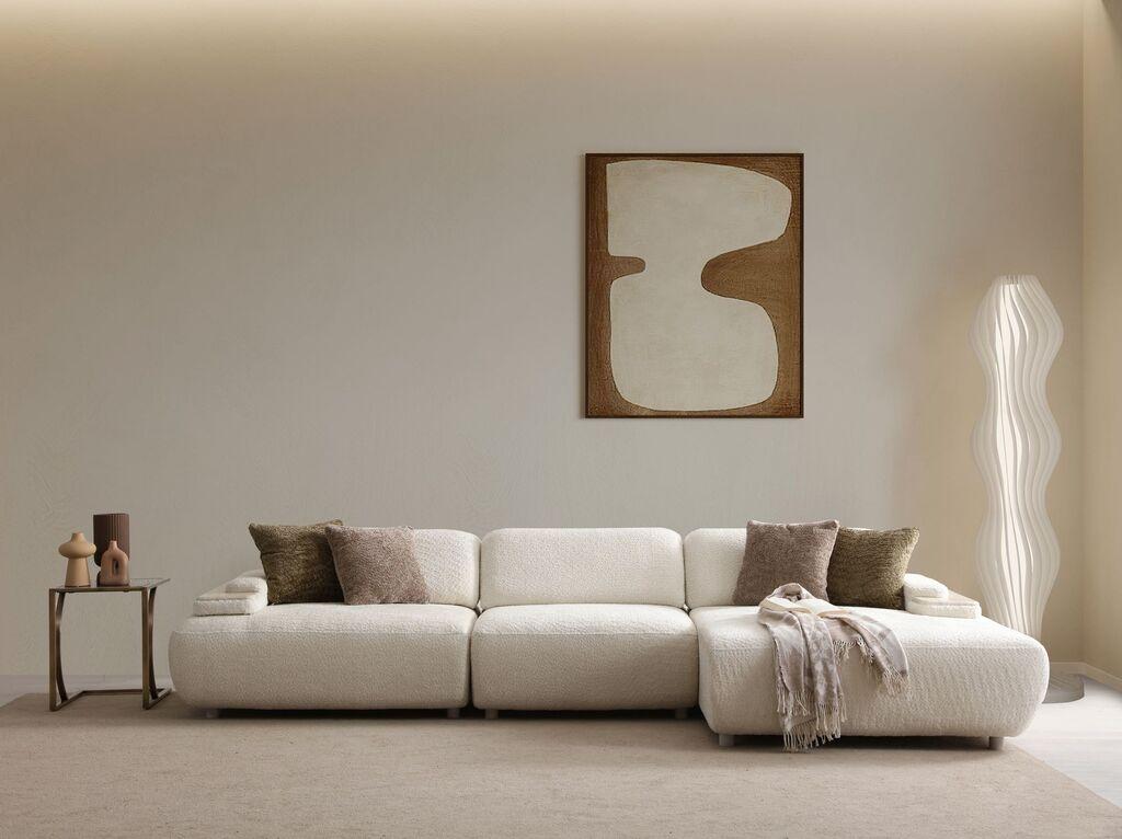 Atelier del Sofa Ugaona garnitura na razvlačenje Toscana, 330 x 150 x 75 cm, Bež