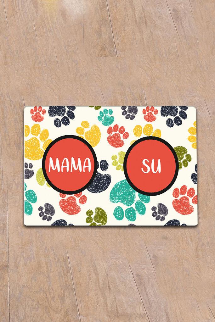 Paws & Whiskers Prostirka za posude Paw Bowl, Šarena