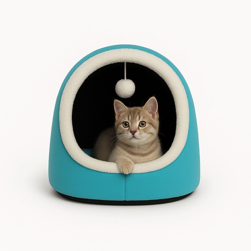 Paws & Whiskers Krevet za mačke Alaska STD, 40 x 35 x 35 cm, Plavi