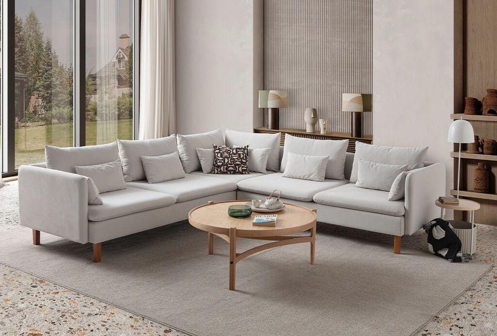 Atelier del Sofa Ugaona garnitura Flexy L, 285 x 285 x 100 cm, Krem