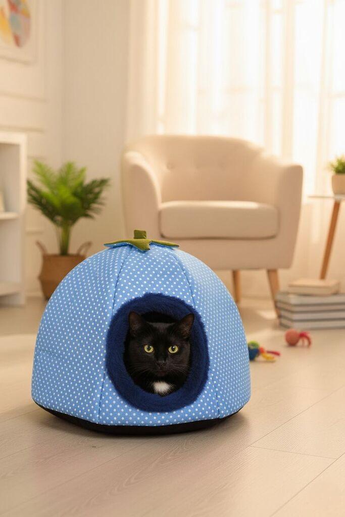 Paws & Whiskers Krevet za mačke Bcps1000, Plavi