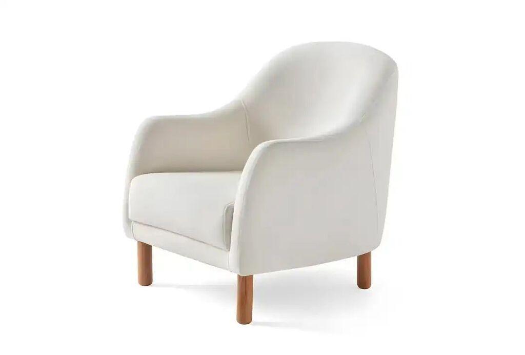 Atelier del Sofa Fotelja Aries, 75 x 85 x 75 cm, Bela