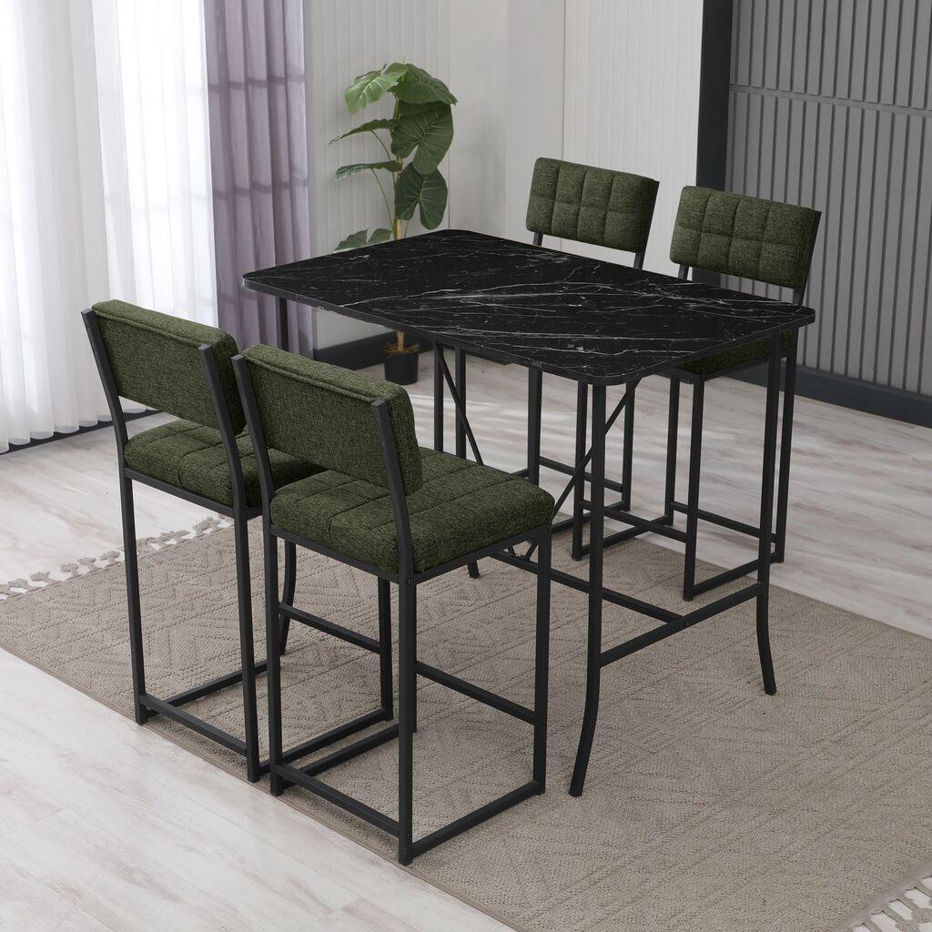 Hanah Home Set barskih stolova i stolica, 110 x 70 x 92 cm, 5 delova, Zelena