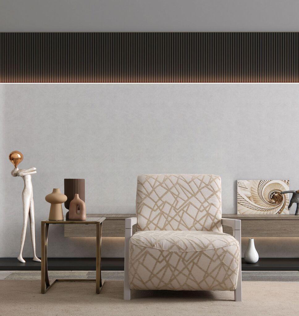 Atelier del Sofa Fotelja Toscana, 75 cm, Krem