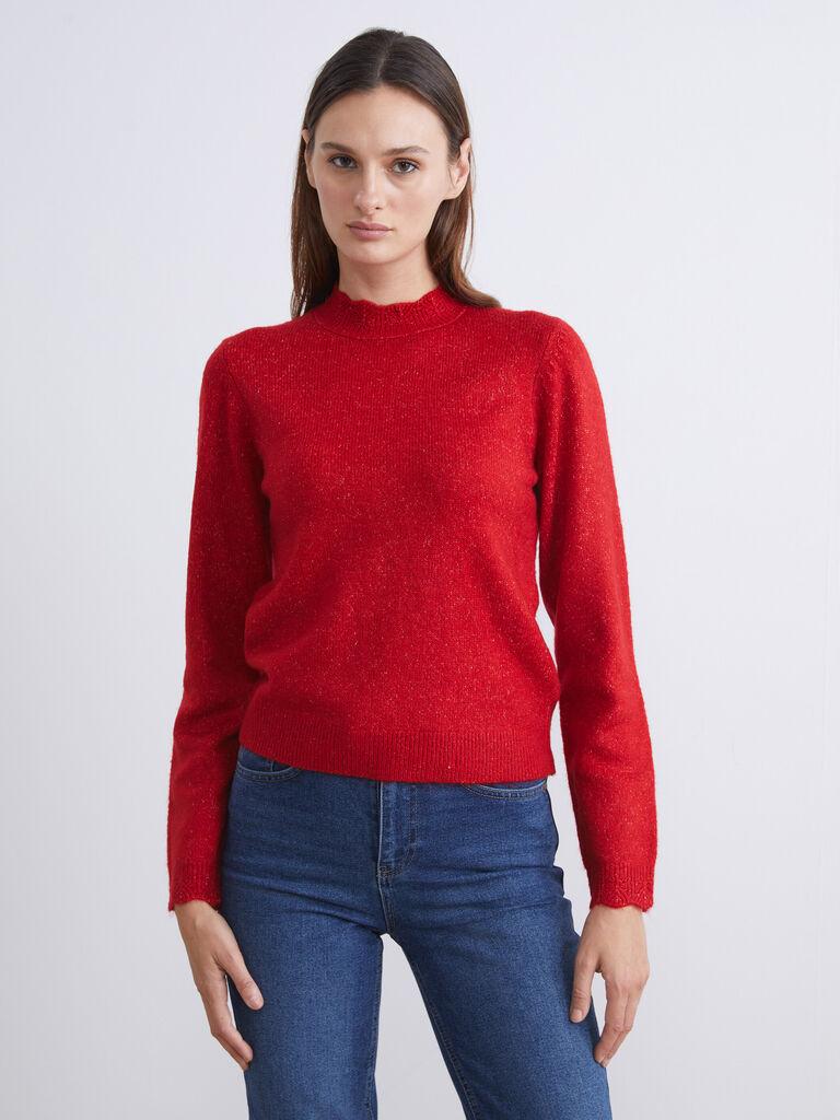 LC Waikiki Ženski džemper W5I715Z8-CRT, Rolka, Crveni