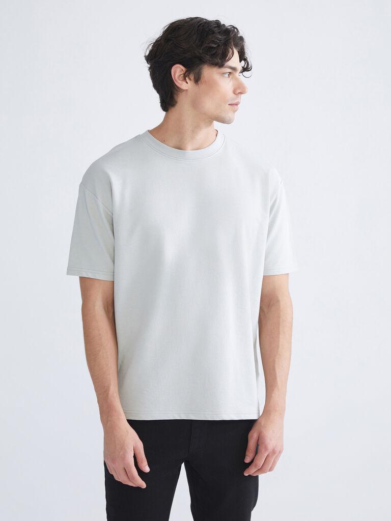 LC Waikiki Muška majica W52543Z8-VKT, Okrugli izrez, Siva