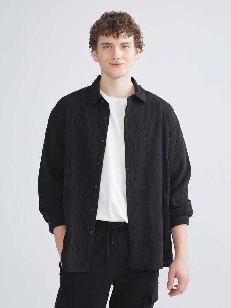 LC Waikiki Muška košulja W50888Z8-RQL, Regular,  Crna