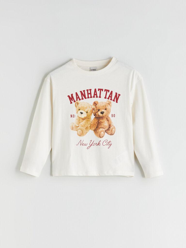 LC Waikiki Duks za devojčice W52590Z4-FES, Okrugli izrez, Bež