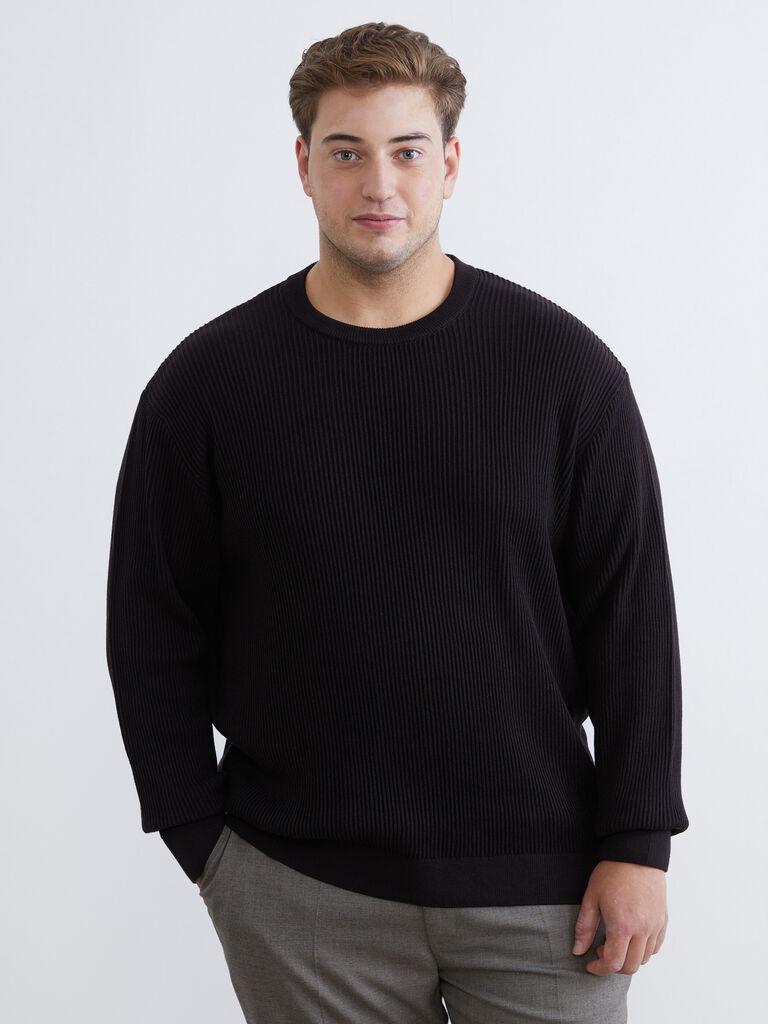 LC Waikiki Muški džemper W5LM56Z8-M67, Okrugli izrez, Braon