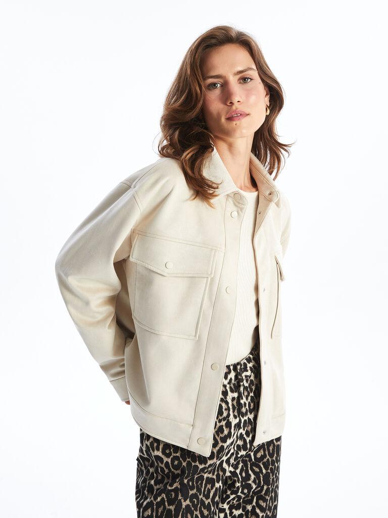 LC Waikiki Ženska jakna W50795Z8-G5M, Oversize, Siva