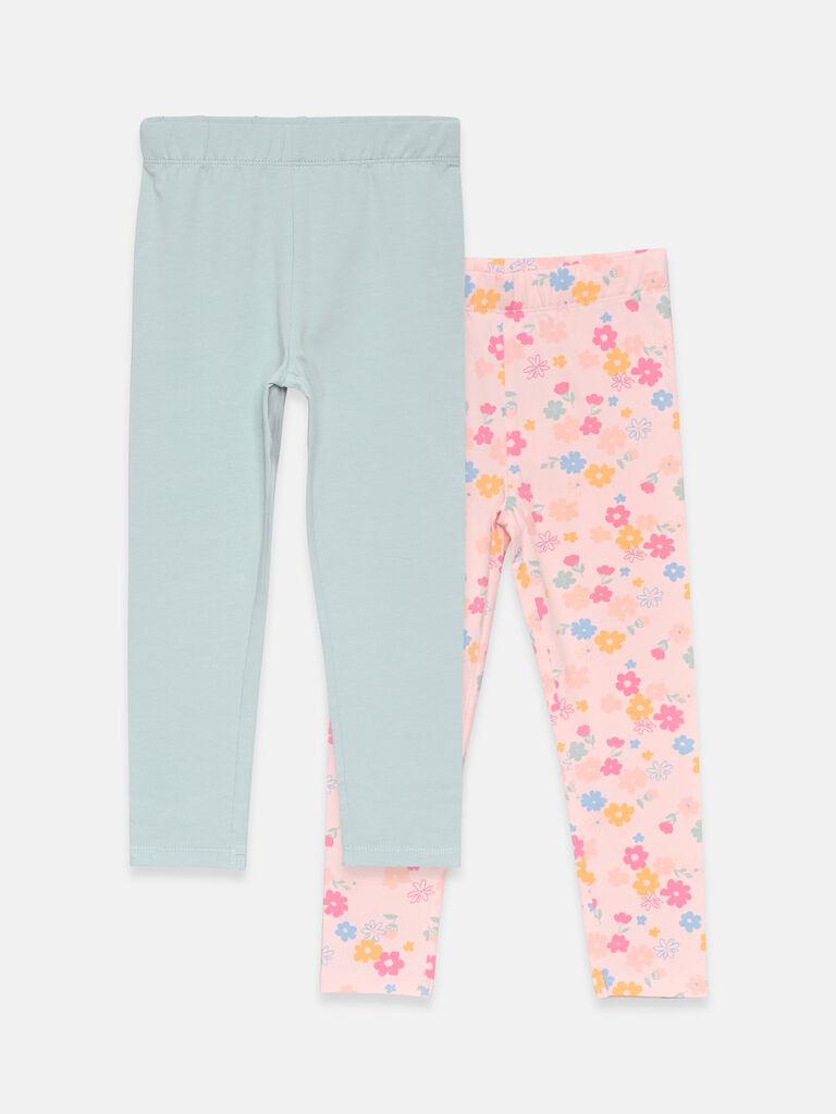 LC Waikiki Helanke za devojčice W56232Z1-LT4, 2 komada, Višebojne