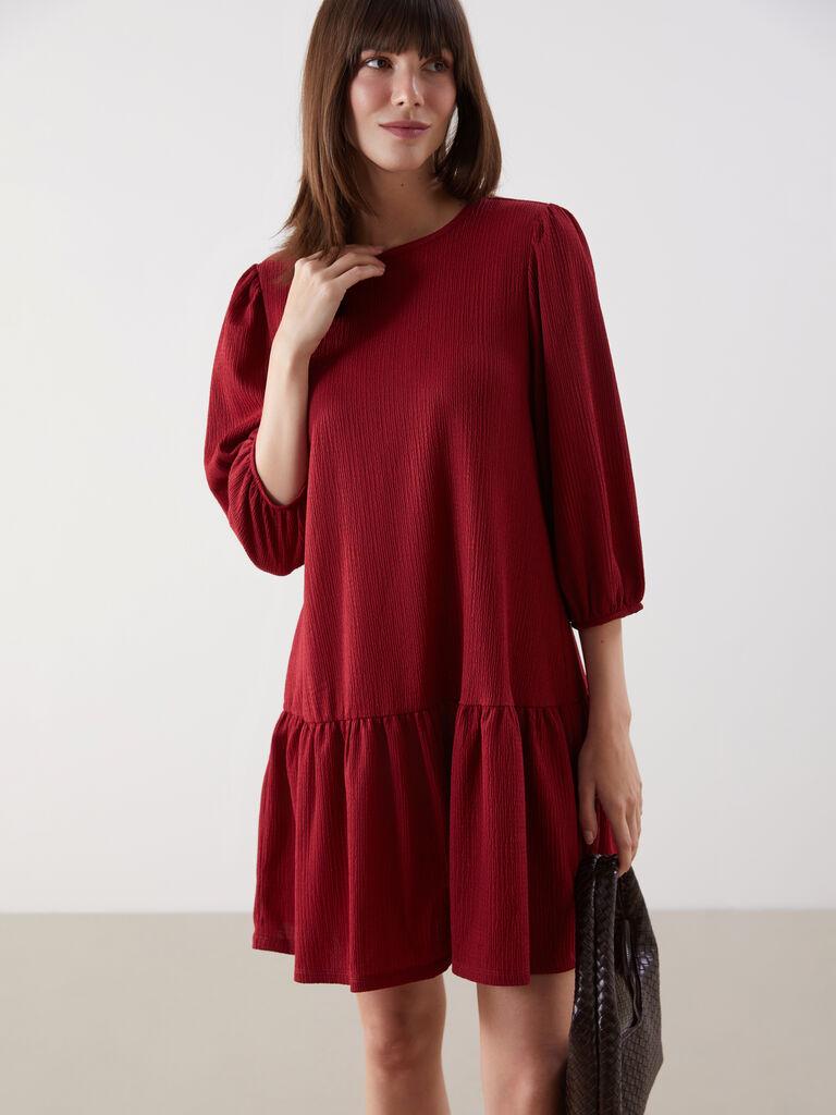 LC Waikiki Ženska haljina W54399Z8-R3M, Mini, Crvena