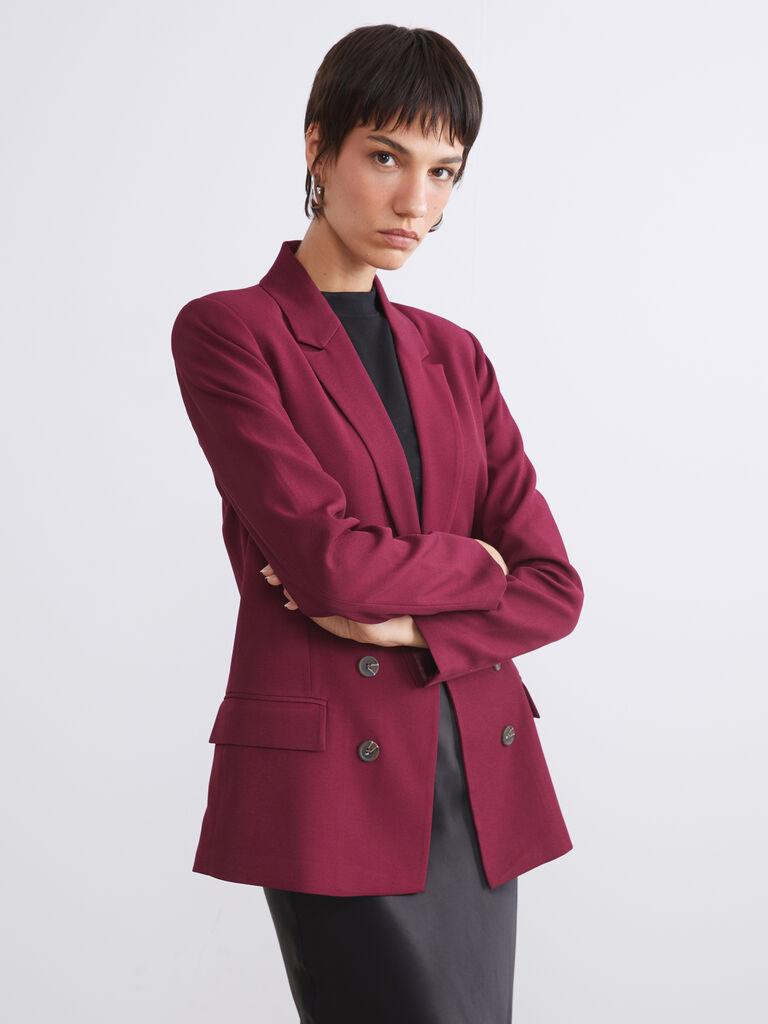 LC Waikiki Ženski sako W5K280Z8-D1H, Regular, Bordo