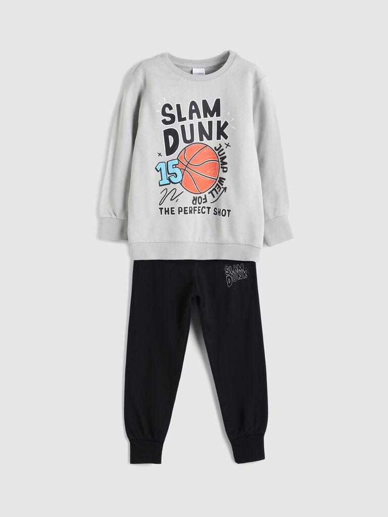 LC Waikiki Komplet trenerka za dečake W57663Z1-KXV, Sivo-crna