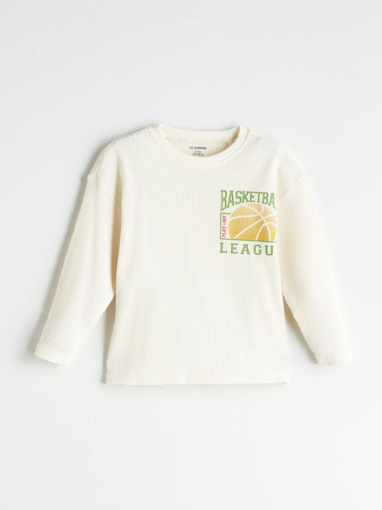 LC Waikiki Duks za dečake W51992Z1-QVK, Okrugli izrez, Bež