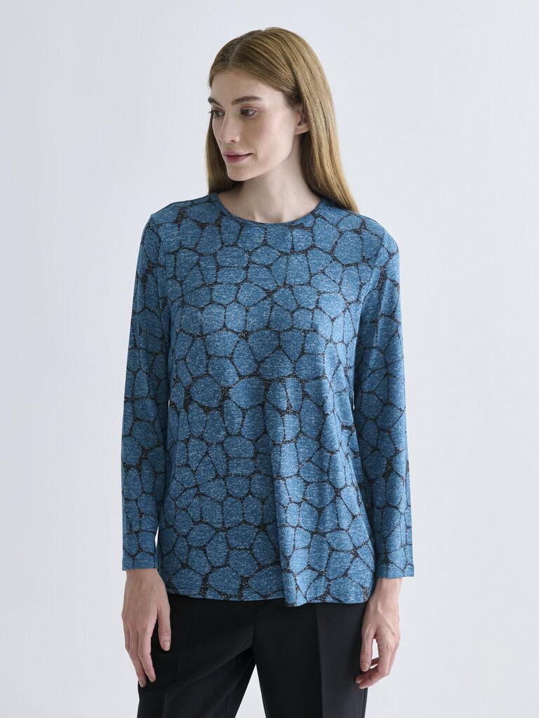 LC Waikiki Ženska bluza W5BJ60Z8-LSY, Okrugli izrez, Petrolej