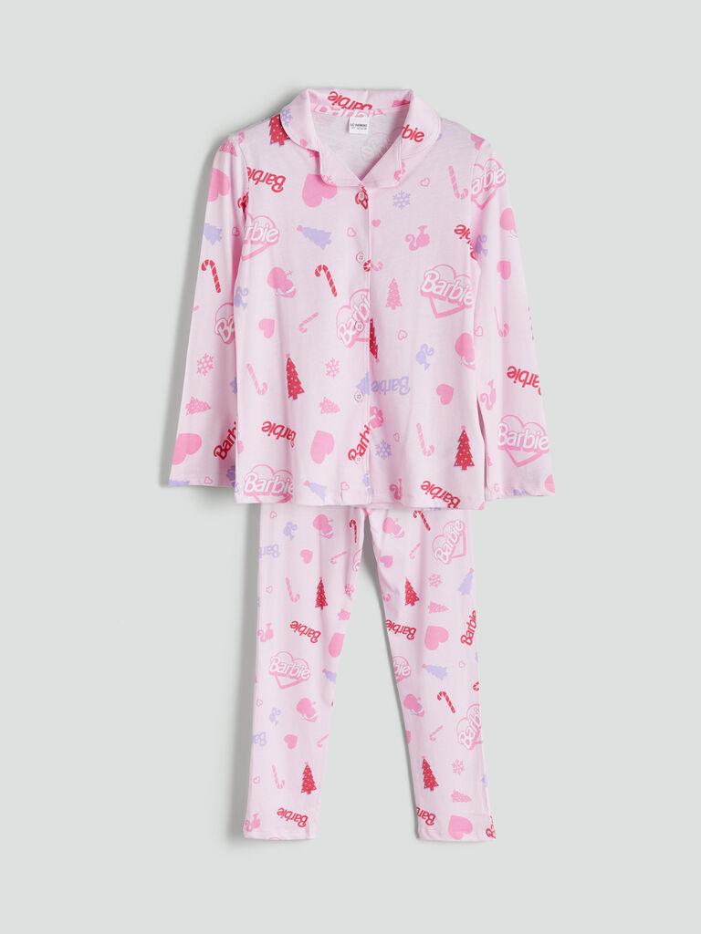 LC Waikiki Komplet pidžama za devojčice W5GB51Z4-LSZ, Dugi rukav, Roze