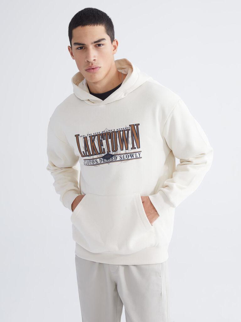 LC Waikiki Muški duks W5DA51Z8-ZJ9, Sa kapuljačom, Bež